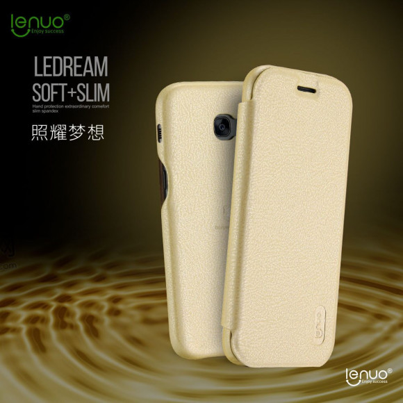 Чехол LENUO для Samsung Galaxy A3 (2017) SM-A320F (золотой)