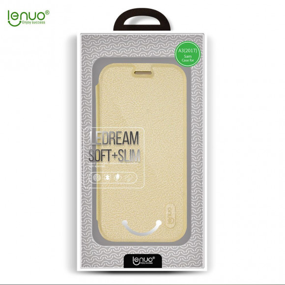 Чехол LENUO для Samsung Galaxy A3 (2017) SM-A320F (золотой)