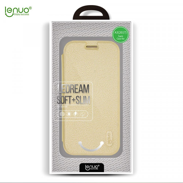 Чехол LENUO для Samsung Galaxy A3 (2017) SM-A320F (золотой)