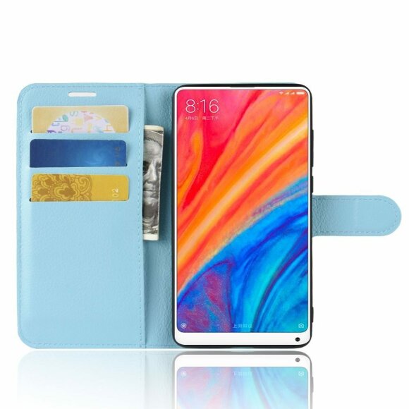 Чехол с визитницей для Xiaomi Mi Mix 2s (голубой) Чехол с визитницей для Xiaomi Mi Mix 2s (голубой)