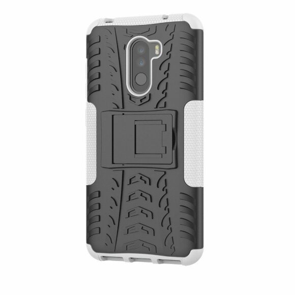 Чехол Hybrid Armor для Xiaomi Pocophone F1 / Poco F1 (черный + белый) Чехол Hybrid Armor для Xiaomi Pocophone F1 / Poco F1 (черный + белый)