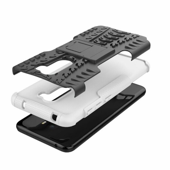 Чехол Hybrid Armor для Xiaomi Pocophone F1 / Poco F1 (черный + белый) Чехол Hybrid Armor для Xiaomi Pocophone F1 / Poco F1 (черный + белый)