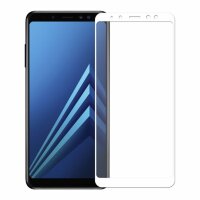 Защитное стекло FULL 3D для Samsung Galaxy A8+ Plus (2018) (белый)