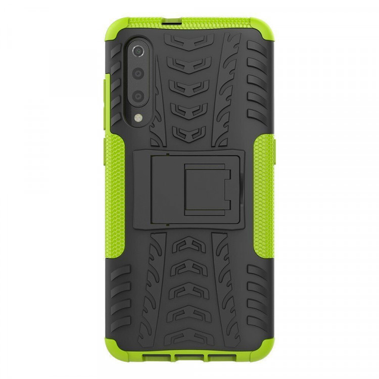 Чехол Hybrid Armor для Xiaomi Mi 9 (черный + зеленый)