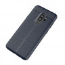 Чехол-накладка Litchi Grain для Samsung Galaxy S9 Plus (темно-синий)