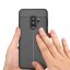 Чехол-накладка Litchi Grain для Samsung Galaxy S9 Plus (темно-синий)