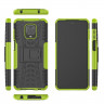 Чехол Hybrid Armor для Redmi Note 9S / Note 9 Pro / Note 9 Pro Max (черный + зеленый)