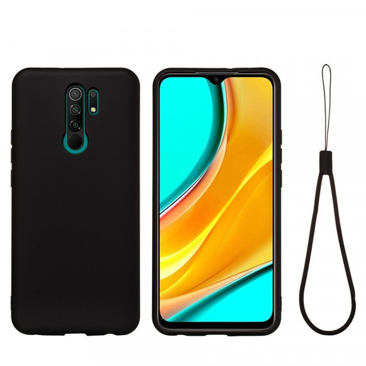 Силиконовый чехол Mobile Shell для Xiaomi Redmi 9 (черный)