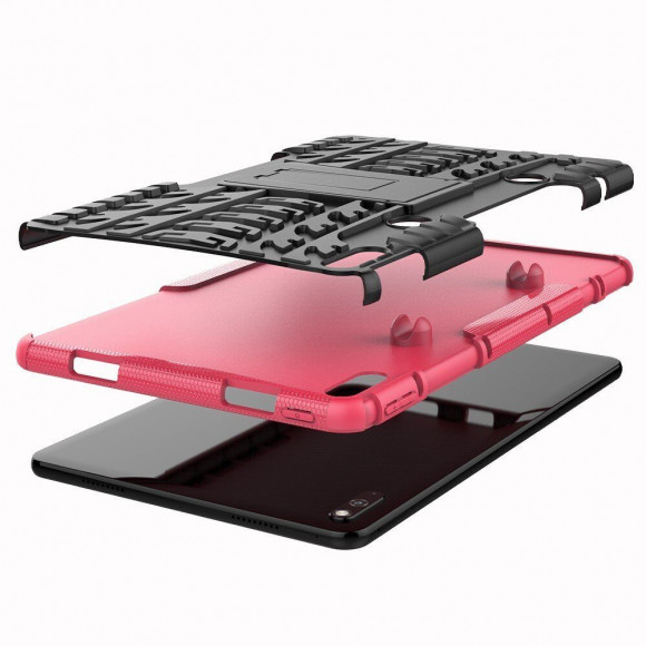 Чехол Hybrid Armor для Huawei MatePad 10.4 (черный + розовый)