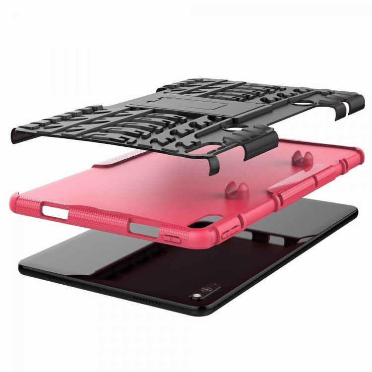 Чехол Hybrid Armor для Huawei MatePad 10.4 (черный + розовый)