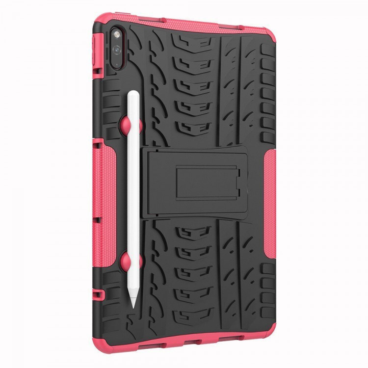 Чехол Hybrid Armor для Huawei MatePad 10.4 (черный + розовый)
