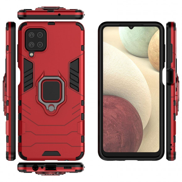 Чехол Armor Ring Holder для Samsung Galaxy A12 (красный) Чехол Armor Ring Holder для Samsung Galaxy A12 (красный)
