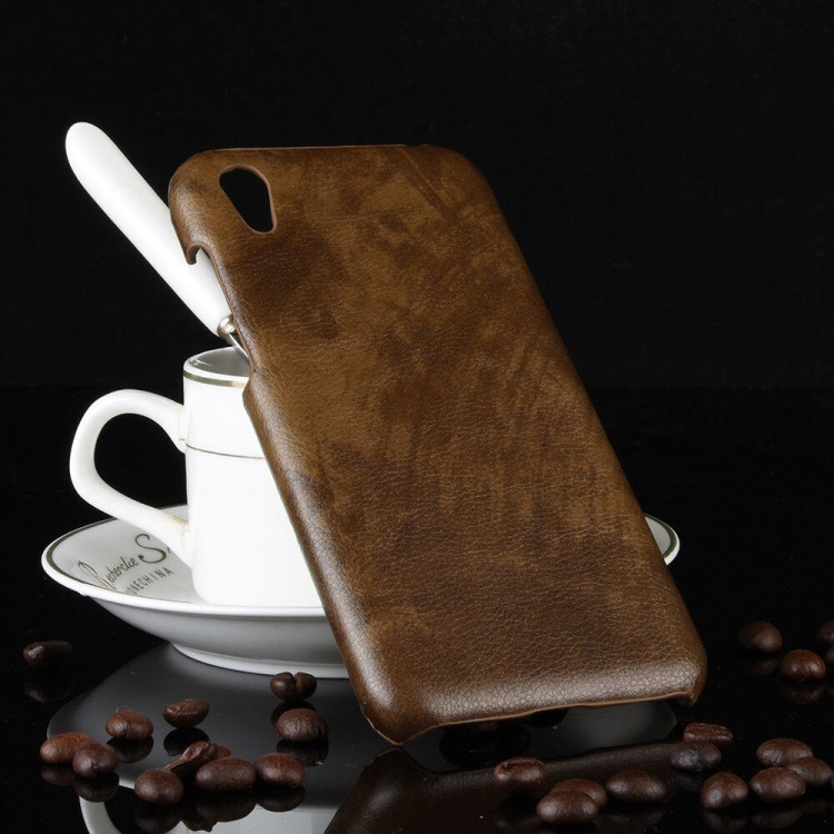 Кожаная накладка-чехол для Huawei Y5 (2019) / Honor 8S (коричневый)