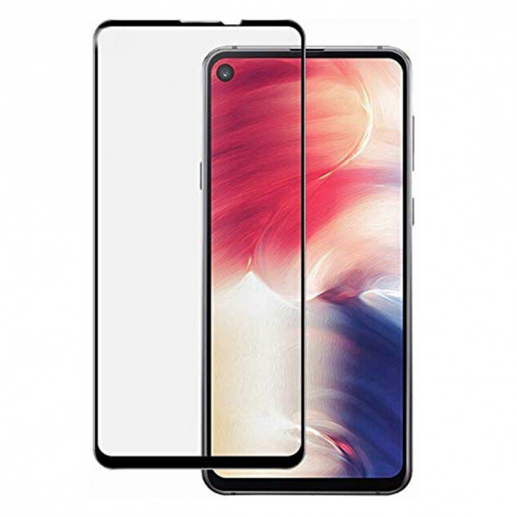 Защитное стекло 3D для Samsung Galaxy A8s (черный)