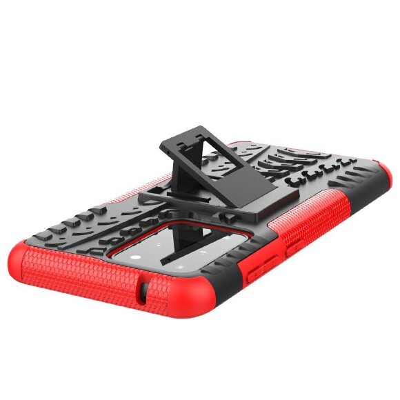 Чехол Hybrid Armor для Samsung Galaxy S20 Ultra (черный + красный)