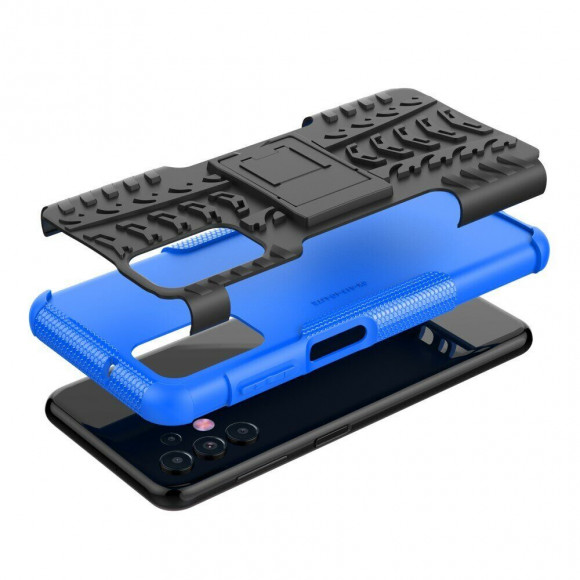 Чехол Hybrid Armor для Samsung Galaxy A13 4G (черный + голубой) Чехол Hybrid Armor для Samsung Galaxy A13 4G (черный + голубой)