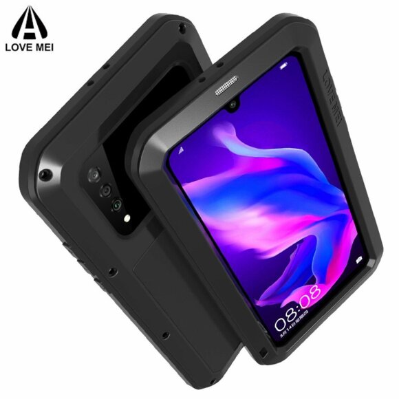Гибридный чехол LOVE MEI для Huawei P30 Lite / nova 4e / Honor 20S (MAR-LX1H) (черный) Гибридный чехол LOVE MEI для Huawei P30 Lite / nova 4e / Honor 20S (MAR-LX1H) (черный)