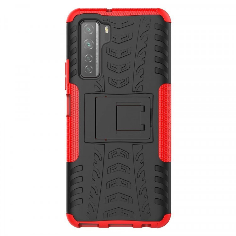 Чехол Hybrid Armor для Honor 30S (CDY-NX9A) (черный + красный)