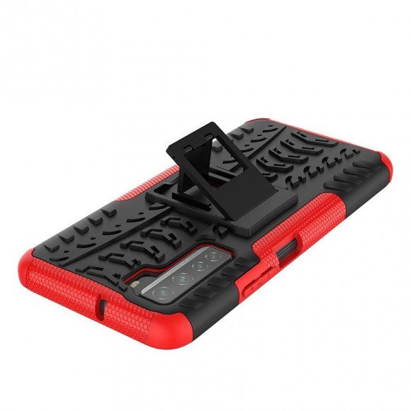 Чехол Hybrid Armor для Honor 30S (CDY-NX9A) (черный + красный) Чехол Hybrid Armor для Honor 30S (CDY-NX9A) (черный + красный)