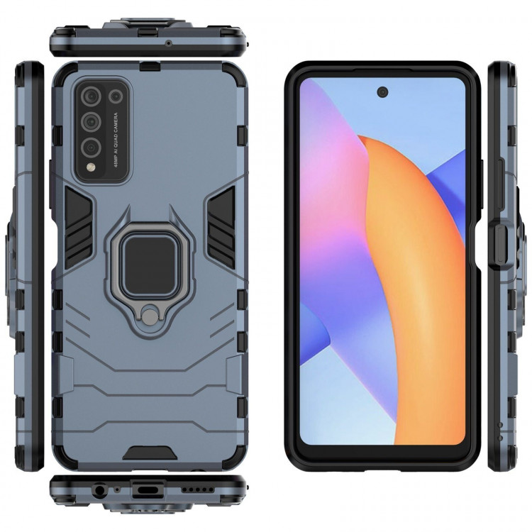 Чехол Armor Ring Holder для Honor 10X Lite (темно-синий)