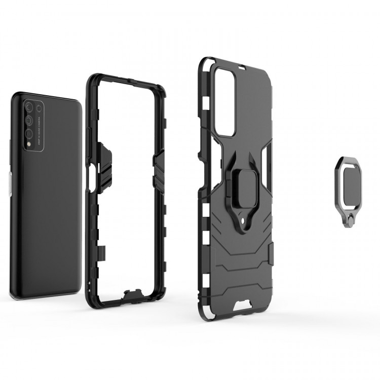 Чехол Armor Ring Holder для Honor 10X Lite (темно-синий)