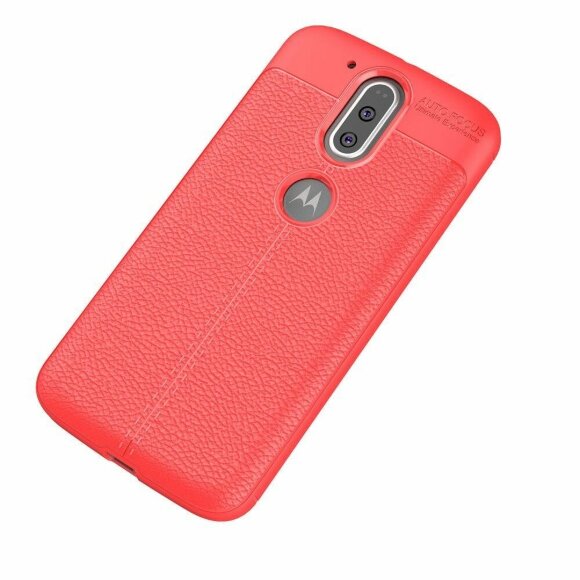 Чехол-накладка Litchi Grain для Motorola Moto G4 / G4 Plus (красный) Чехол-накладка Litchi Grain для Motorola Moto G4 / G4 Plus (красный)