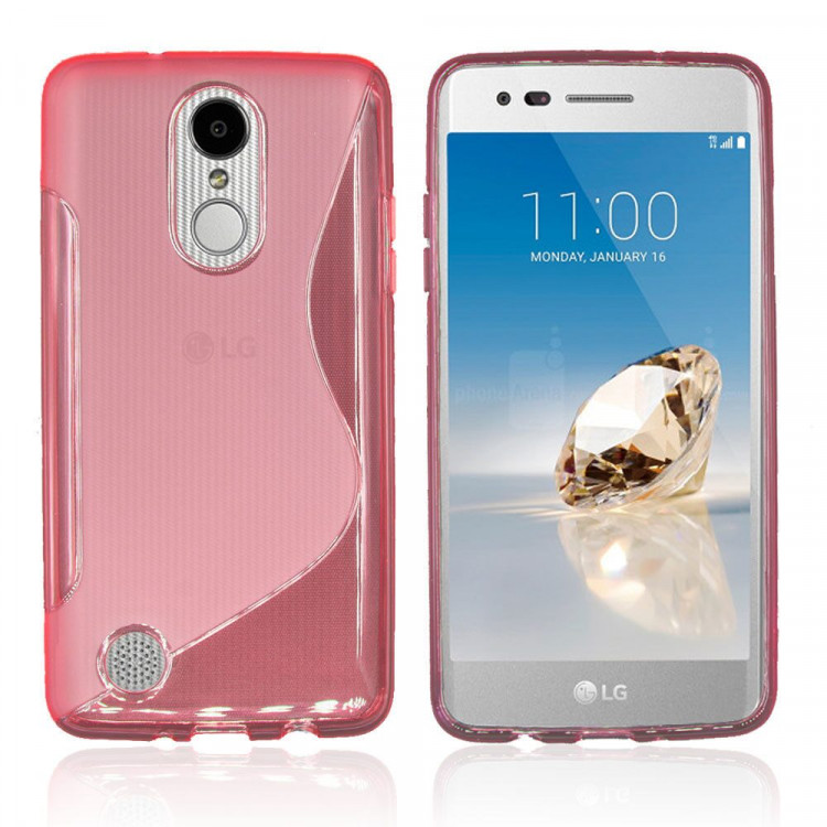 Нескользящий чехол для LG K10 (2017) M250 (малиновый)