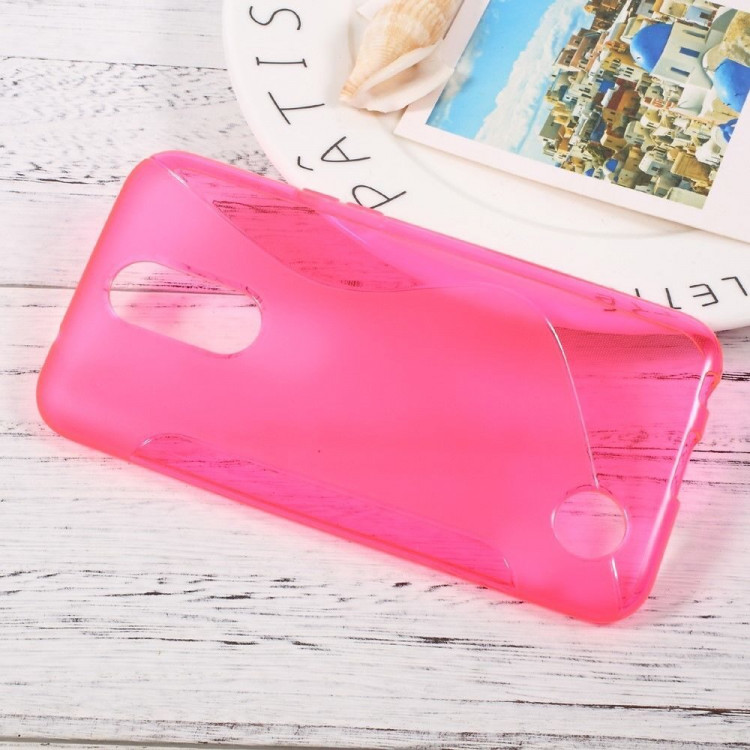 Нескользящий чехол для LG K10 (2017) M250 (малиновый)