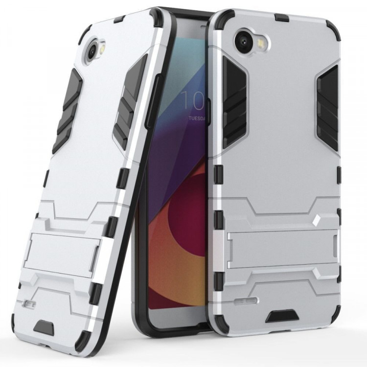 Чехол Duty Armor для LG Q6 / LG Q6a / LG Q6+ (серебряный)