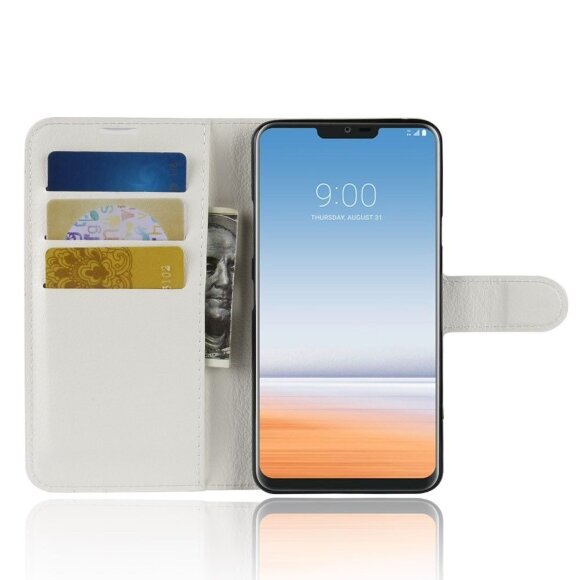 Чехол с визитницей для LG G7 / LG G7 ThinQ (белый) Чехол с визитницей для LG G7 / LG G7 ThinQ (белый)