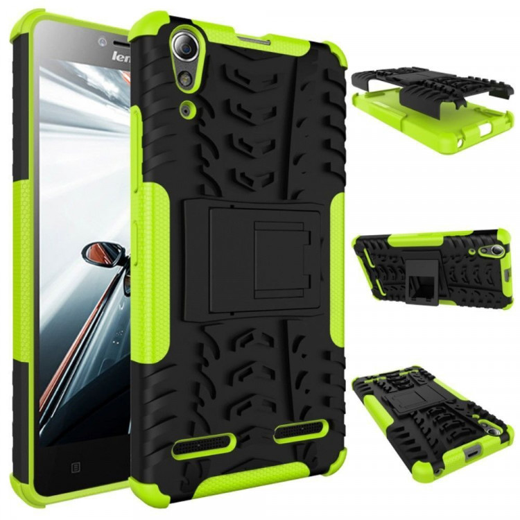 Чехол Hybrid Armor для Lenovo A6000 (черный + зеленый)