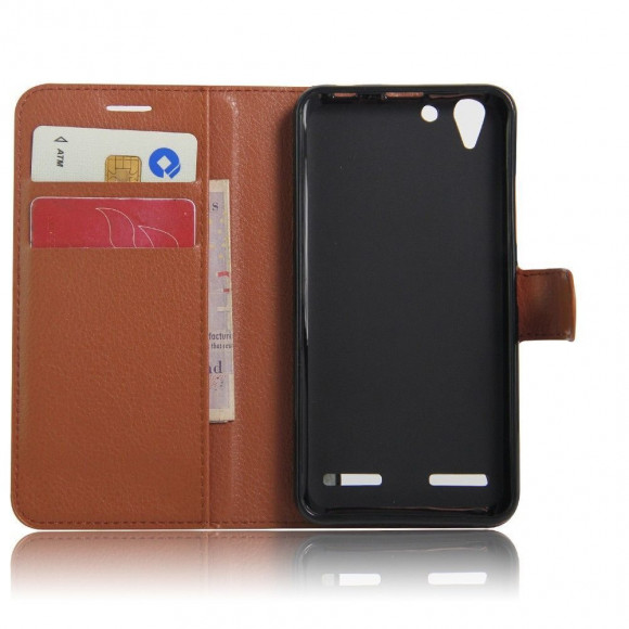 Чехол с визитницей для Lenovo Vibe K5 / K5 Plus (коричневый) Чехол с визитницей для Lenovo Vibe K5 / K5 Plus (коричневый)
