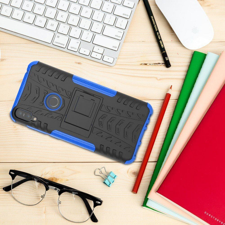 Чехол Hybrid Armor для Asus Zenfone Max Pro (M1) ZB601KL / ZB602KL (черный + голубой)