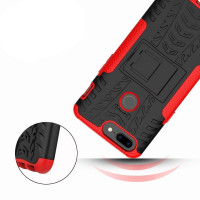 Чехол Hybrid Armor для OnePlus 5T (черный + красный)