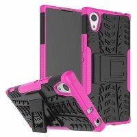 Чехол Hybrid Armor для Sony Xperia XA1 (черный + розовый)