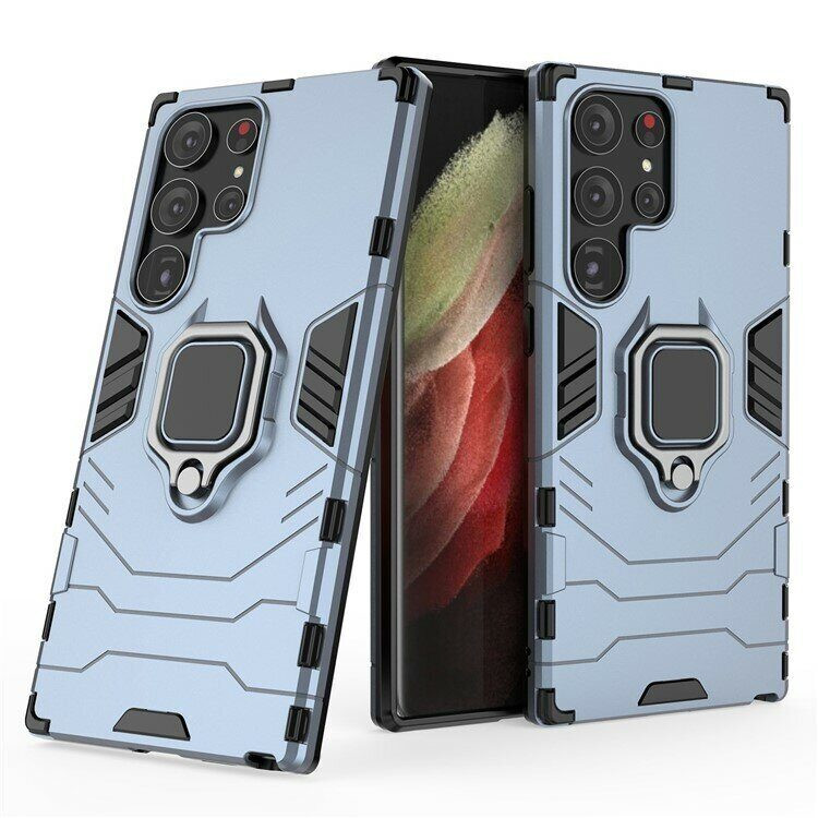 Чехол Armor Ring Holder для Samsung Galaxy S23 Ultra (темно-синий)