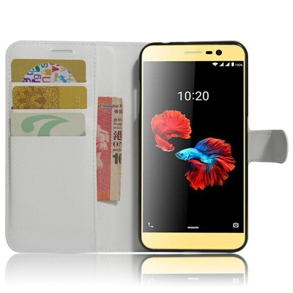 Чехол с визитницей для ZTE Blade A910 (белый)