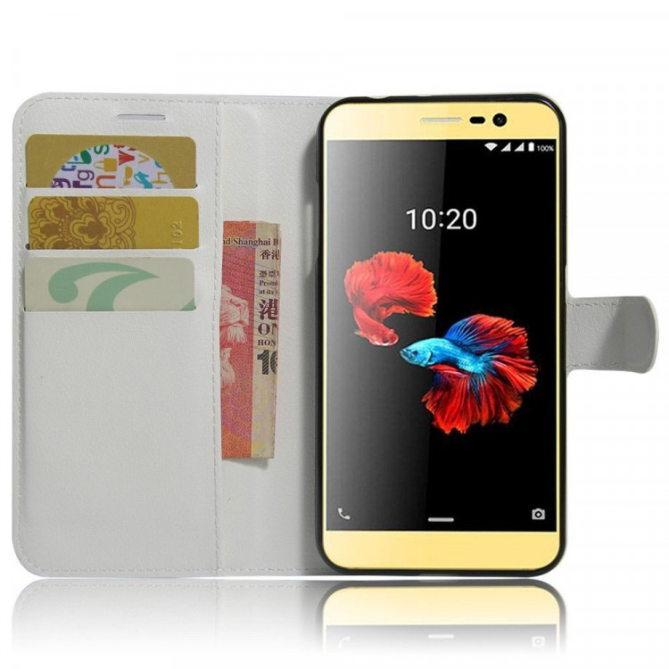 Чехол с визитницей для ZTE Blade A910 (белый)
