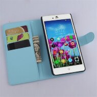 Чехол-книжка с визитницей для ZTE Nubia Z9 Max (голубой)