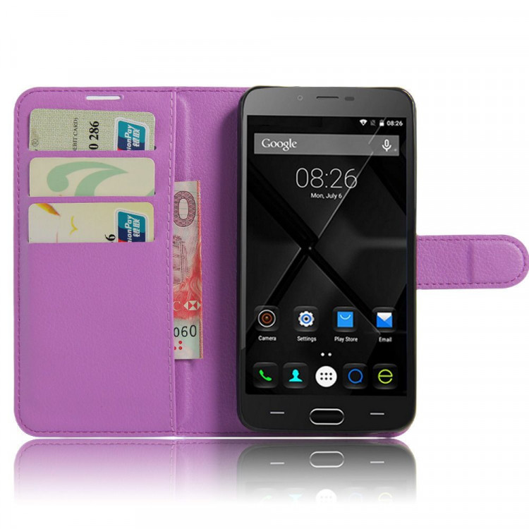 Чехол с визитницей для DOOGEE Y200 (фиолетовый)