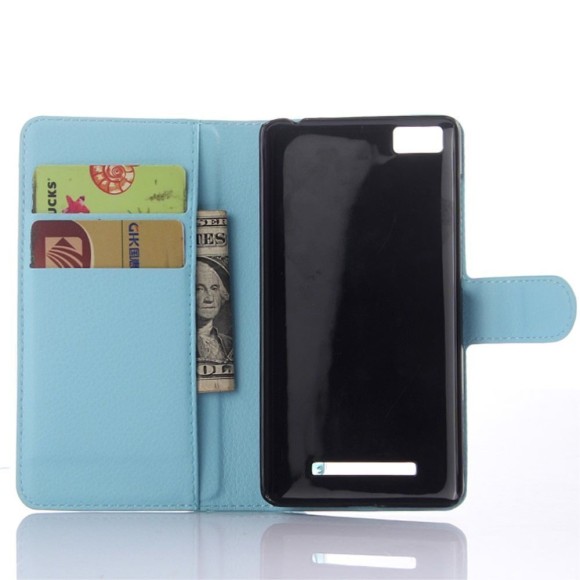 Чехол с визитницей для Xiaomi Mi4i / Mi4c (голубой) Чехол с визитницей для Xiaomi Mi4i / Mi4c (голубой)