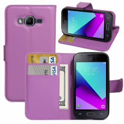 Чехол с визитницей для Samsung Galaxy J1 mini Prime (фиолетовый)