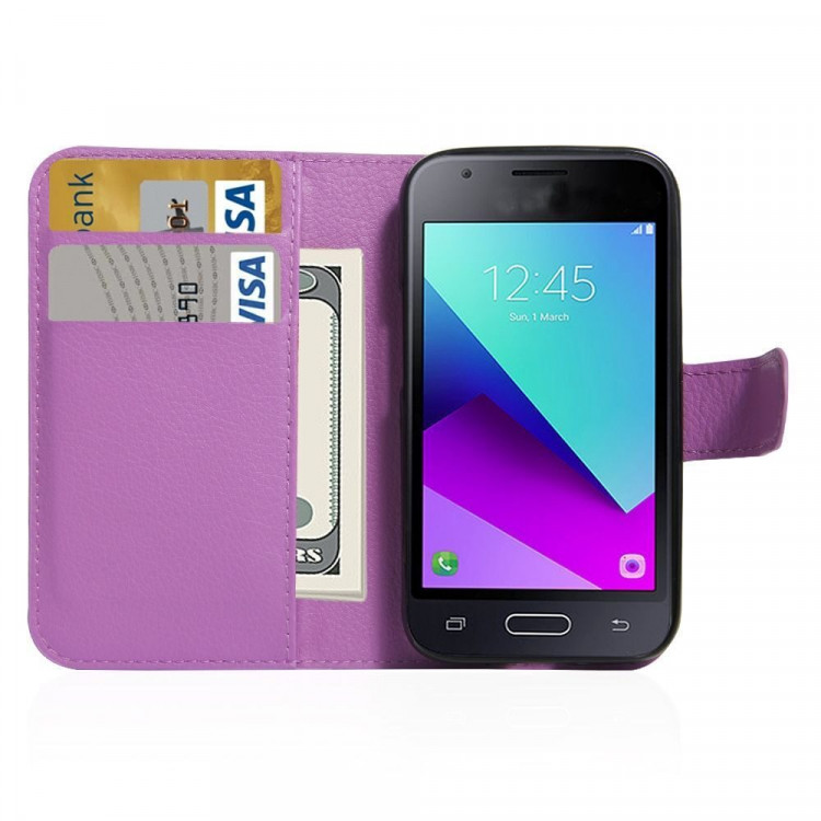 Чехол с визитницей для Samsung Galaxy J1 mini Prime (фиолетовый)