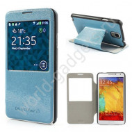 Горизонтальный чехол с окном для Samsung Galaxy Note 3 / N9000 (голубой)