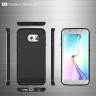 Чехол-накладка Carbon Fibre для Samsung Galaxy S6 Edge (черный)