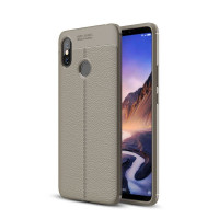 Чехол-накладка Litchi Grain для Xiaomi Mi Max 3 (серый)