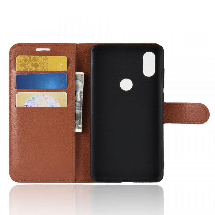 Чехол с визитницей для Xiaomi Mi Mix 2s (коричневый)