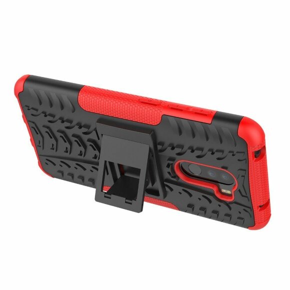 Чехол Hybrid Armor для Xiaomi Pocophone F1 / Poco F1 (черный + красный) Чехол Hybrid Armor для Xiaomi Pocophone F1 / Poco F1 (черный + красный)