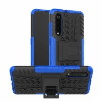 Чехол Hybrid Armor для Xiaomi Mi 9 (черный + голубой)
