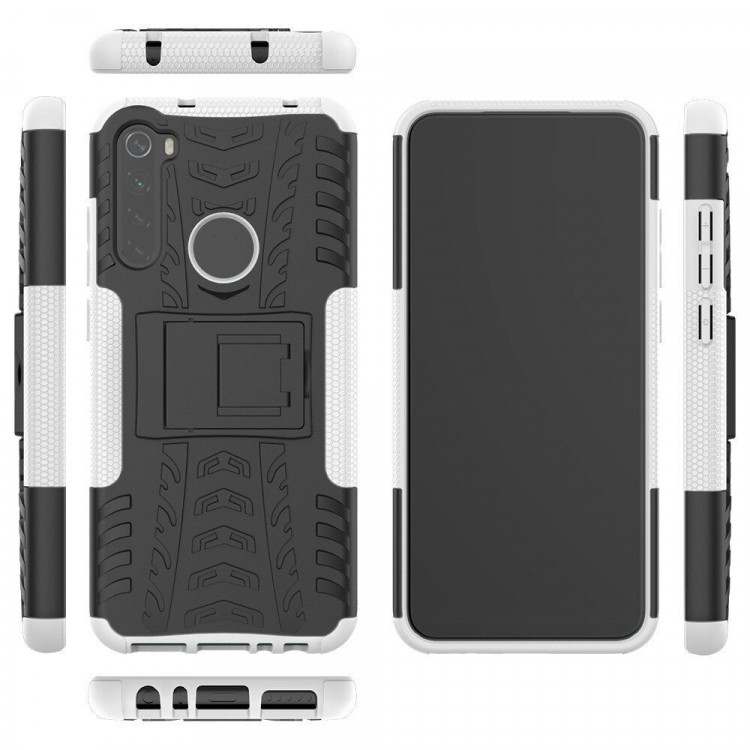 Чехол Hybrid Armor для Xiaomi Redmi Note 8T (черный + белый)